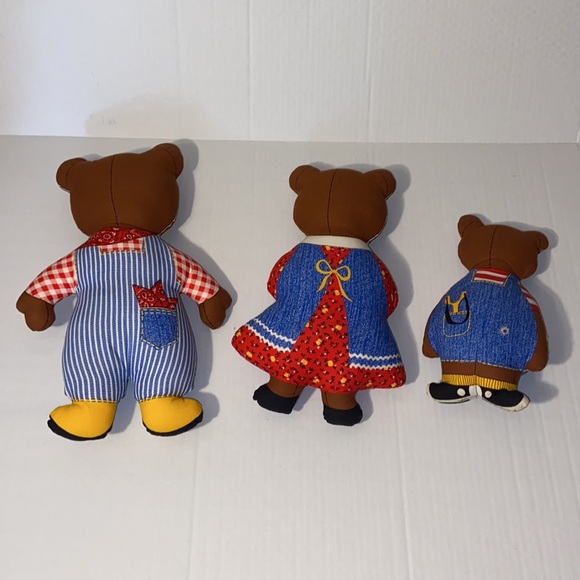 Vintage Three Little Bears Cut And Sew Homemade Stuffed Animals - Picture 2 of 15